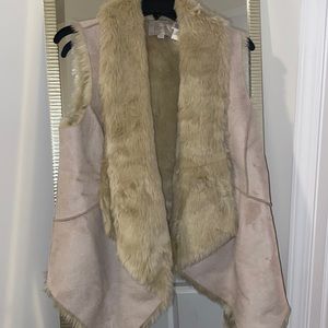 Suede and Fur Vest